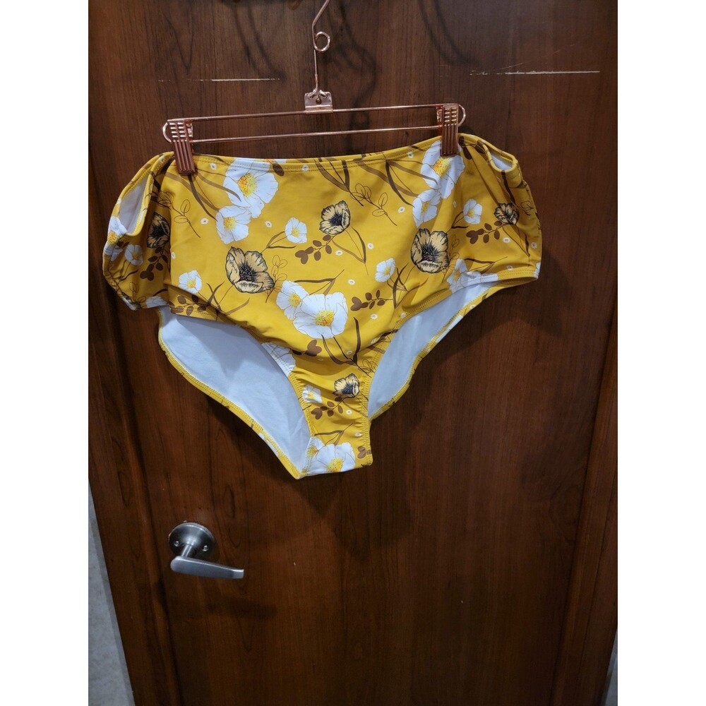 Mustard/Yellow Swim Bottom  waist 19" across